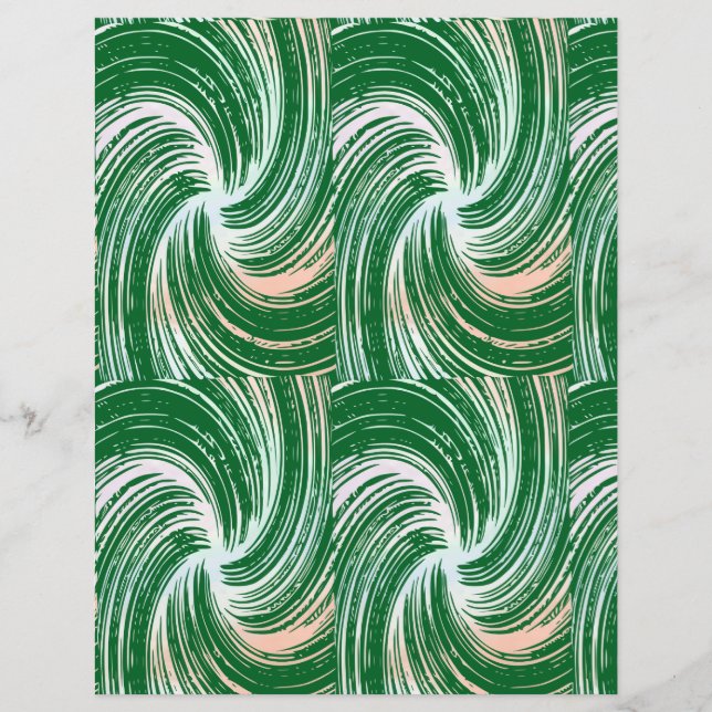 Papel de Scrapbook redemoinho verde (Frente)