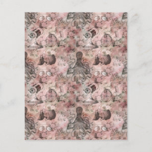 Papel de Scrapbook Romântico Steampunk