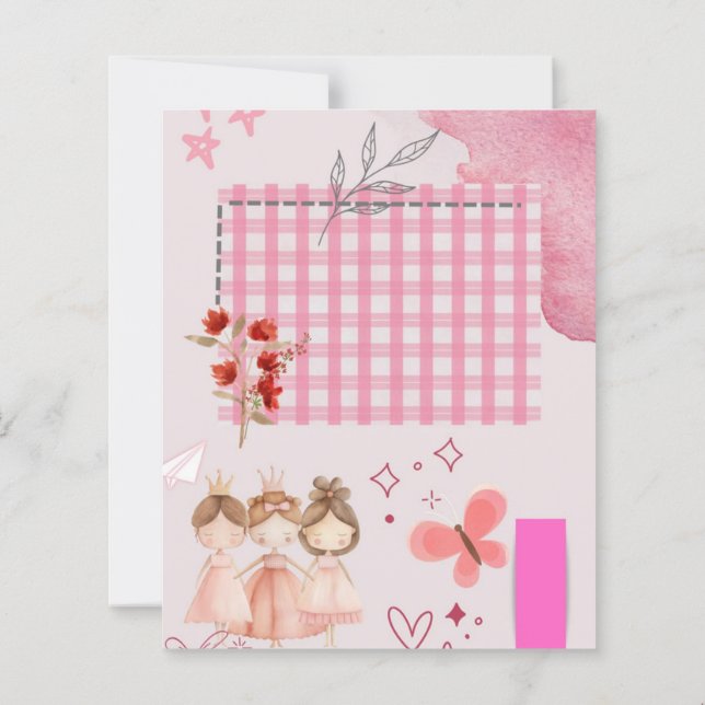 Papel de scrapbook rosa (Verso)