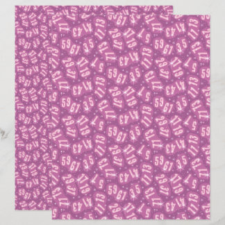Papel de Scrapbook Rosa Constellação Matemática Pr