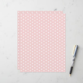 Papel de Scrapbook Rosa Pastel com Pontos
