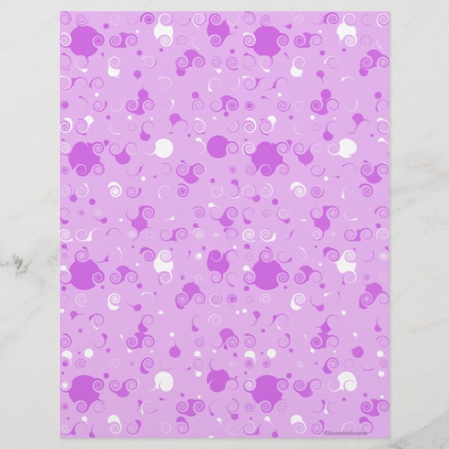 Papel de scrapbook roxo (Frente)