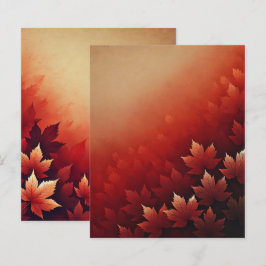 Papel de Scrapbook Tom Outonal do Bordo Enferrujad