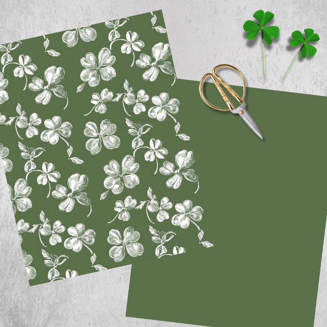 Papel de Scrapbook Trevos Sofisticados (Beautiful scrapbook paper for various craft projects.)