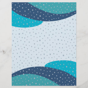 Papel de Scrapbook Verde Azul