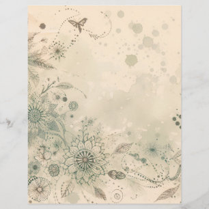 Papel de scrapbook vintage efêmero de junk journal