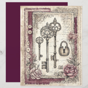 Papel de Scrapbook Vitoriano e de Renda