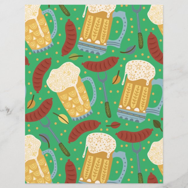 Papel de scrapbook Whimsic Beers & Brats (Frente)