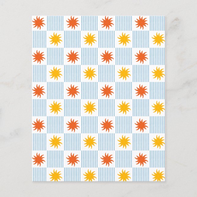 Papel de Scrapbook Xadrez Explosão Solar - L (Frente)