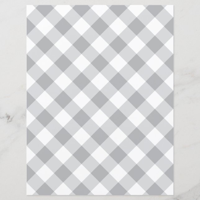 Papel de Scrapbook Xadrez Gingham de Cor Personali (Frente)