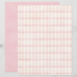 Papel de Scrapbook Xadrez Vintage Coquette