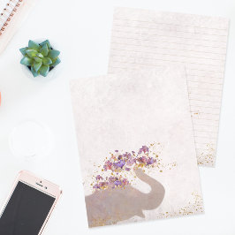 Papel de Scrapbooking Boho Chic Sonhador Elefante