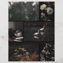 Papel de Scrapbooking Colagem Sombrio e Mal-humora