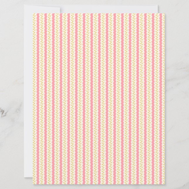 papel de scrapbooking colorido listras botânicas (Frente)