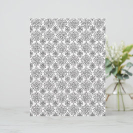 Papel de Scrapbooking de Crisântemo para Colorir