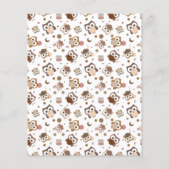 Papel de Scrapbooking do Design Hoot Owl (Frente)