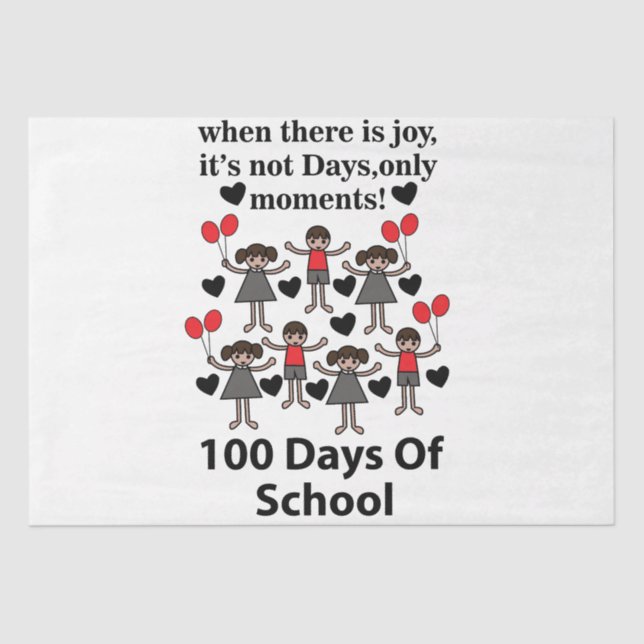Papel De Seda 100 Dias De Escola (Frente )