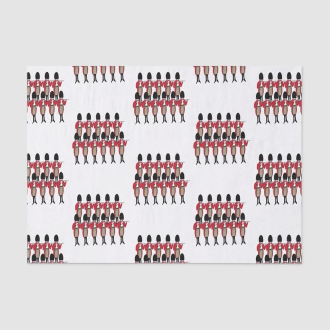 Papel De Seda 12 dias de natal 11 tubulação (Frente )