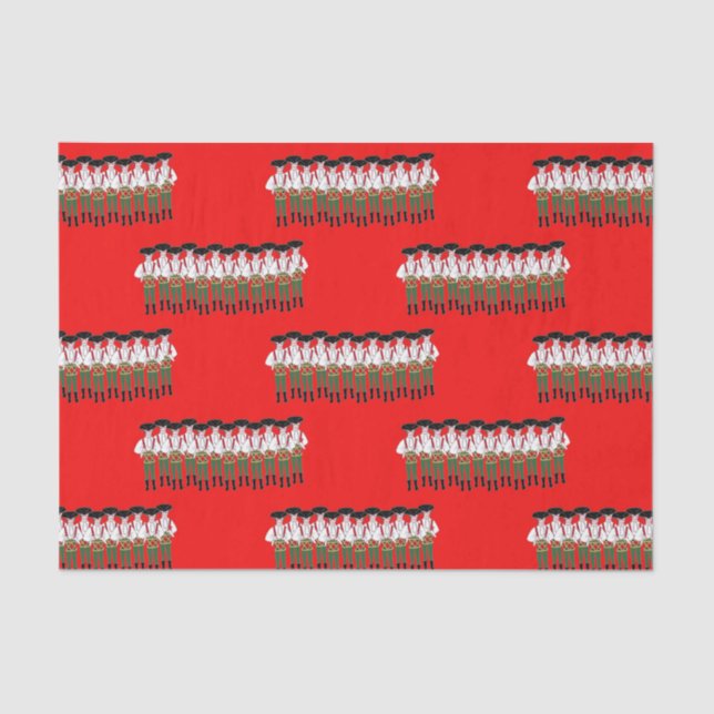 Papel De Seda 12 dias de Natal 12 Drummers Bebendo (Frente )