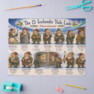 Papel De Seda 13 Duendes de Natal islandeses Natal reykjavik