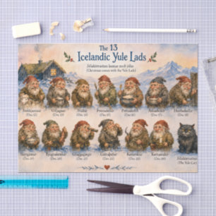 Papel De Seda 13 Duendes Islandeses Natal na Islândia