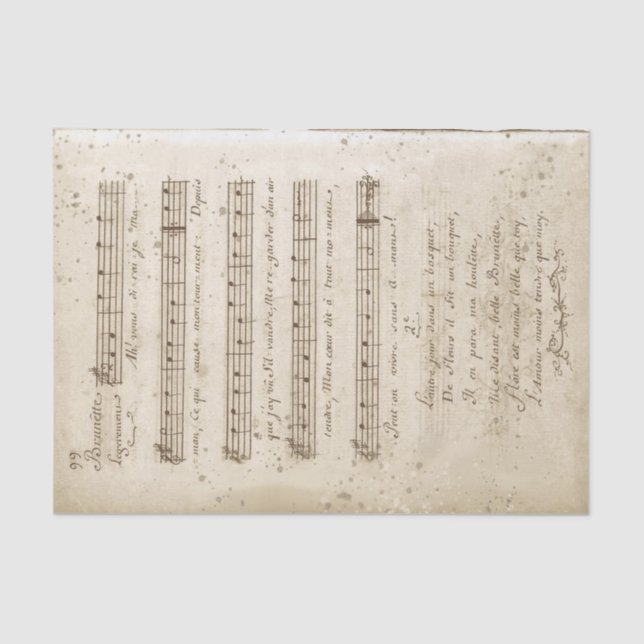 Papel De Seda 1761 Versão francesa do Twinkle Twinkle Little Sta (Frente )