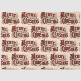 Papel De Seda 1876 Feliz Natal Dourado