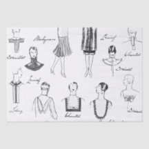 1925 French Fashions Tissue Paper v. 2