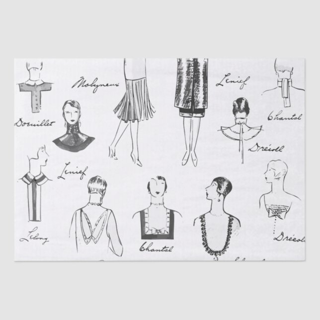 Papel De Seda 1925 French Fashions Tissue Paper v. 2 (Frente )