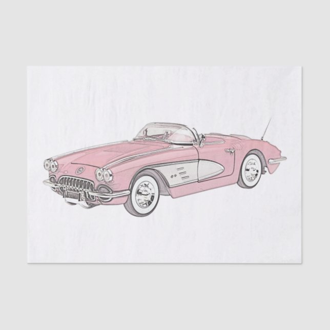 Papel De Seda 1958 Chevy Corvette (Frente )