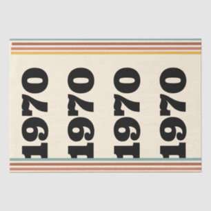 Papel De Seda 1970 Aniversário do Poster vintage Retroativo ou R