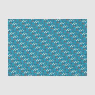 Papel De Seda 1, 2, 3 peixes com peixes pequenos e coral