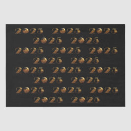 Papel De Seda 2025 Novo Ano-Ball-NYC Dourado-