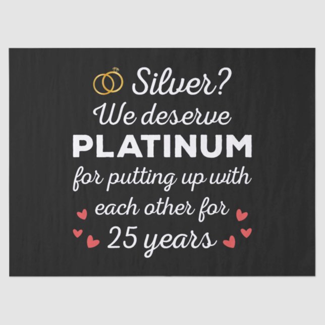 Papel De Seda 25 Casamento I - Casal Engraçado Silver (Frente )