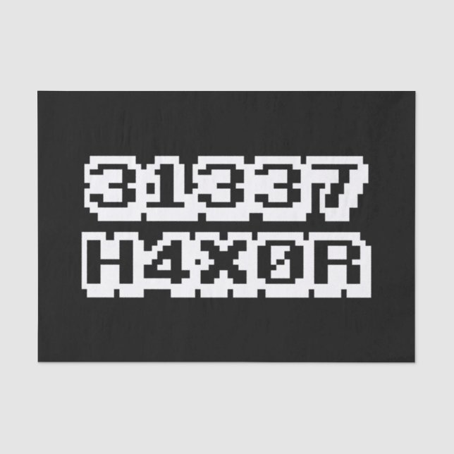PAPEL DE SEDA 31337 H4X0R (Frente )