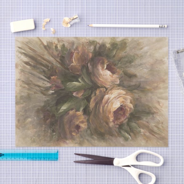 Papel De Seda 315 Rosas  (Arte )