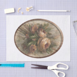 Papel De Seda 315 Rosas oval