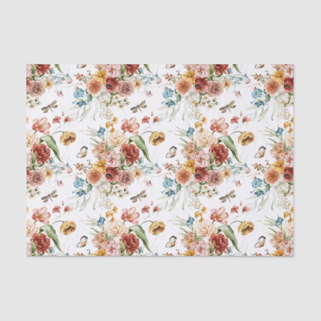 Papel De Seda 3 folhas, Arte Floral com Vida Estática Neerlandes (Frente )