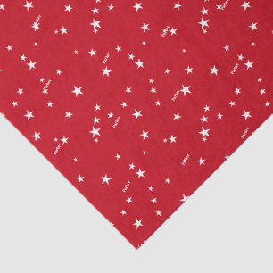 Papel De Seda 3 Folhas de tecidos, Nome no Padrão de Estrelas Ve