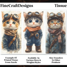 3 Gatinhos Fofos de Steampunk Conjunto DE4 Decoupa