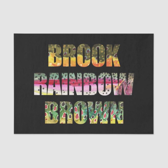 Papel De Seda 3 Lindas Pele de Trutas (Frente )