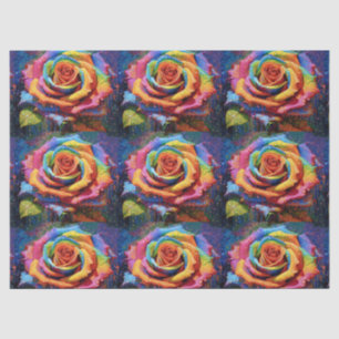 Papel De Seda 3d Belo Rosa do Arco-Íris