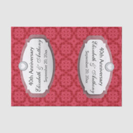 Papel De Seda 40º aniversário do casamento Ruby Red Z06