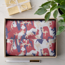 Papel De Seda 4 de Julho, Dia da Independência, Bege Camuflagem