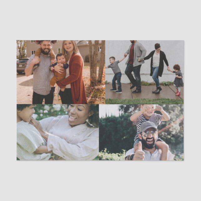 Papel De Seda 4 Foto Personalizada Colagem Personalizada (Frente )