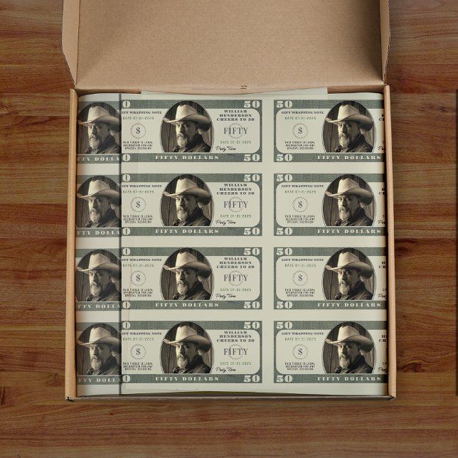 Papel De Seda 50º Aniversário Alega 50 Dólares Bill (Criador carregado)