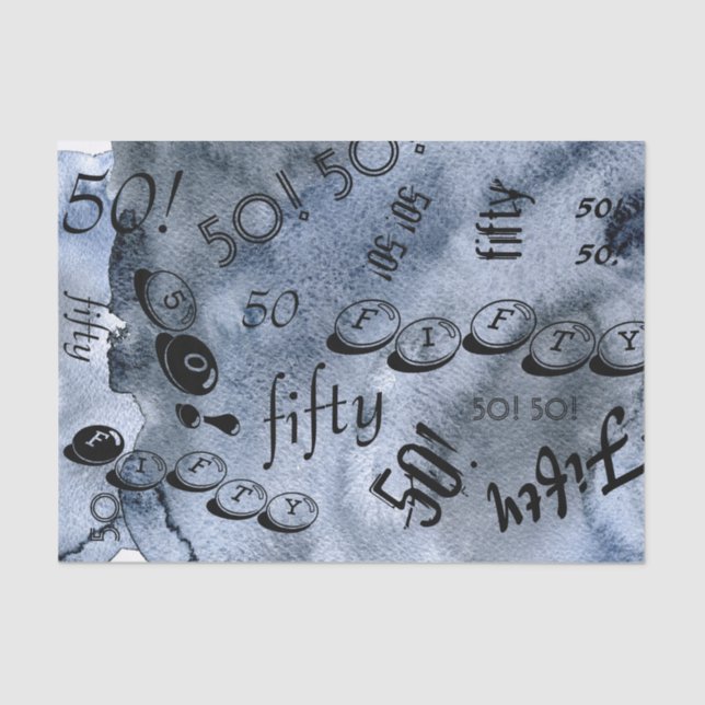 Papel De Seda 50º aniversário do 50º Black Over the Hill (Frente )