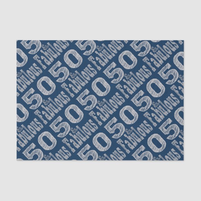 Papel De Seda 50 e Fabuloso em Prata (Frente )