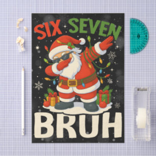 Papel De Seda 67 Meme Seis Sete Bruh Natal Divertido 6 7