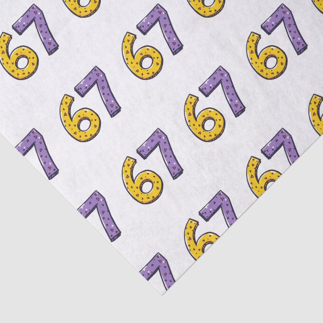 Papel De Seda 67 Sem Significado Algum Amarelo e Roxo (Detalhes)